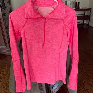Pink Under Armour UA half zip top, size S